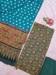 Handcrafted ajrakh cotton top with pure bandhani cotton shawl - BAA17