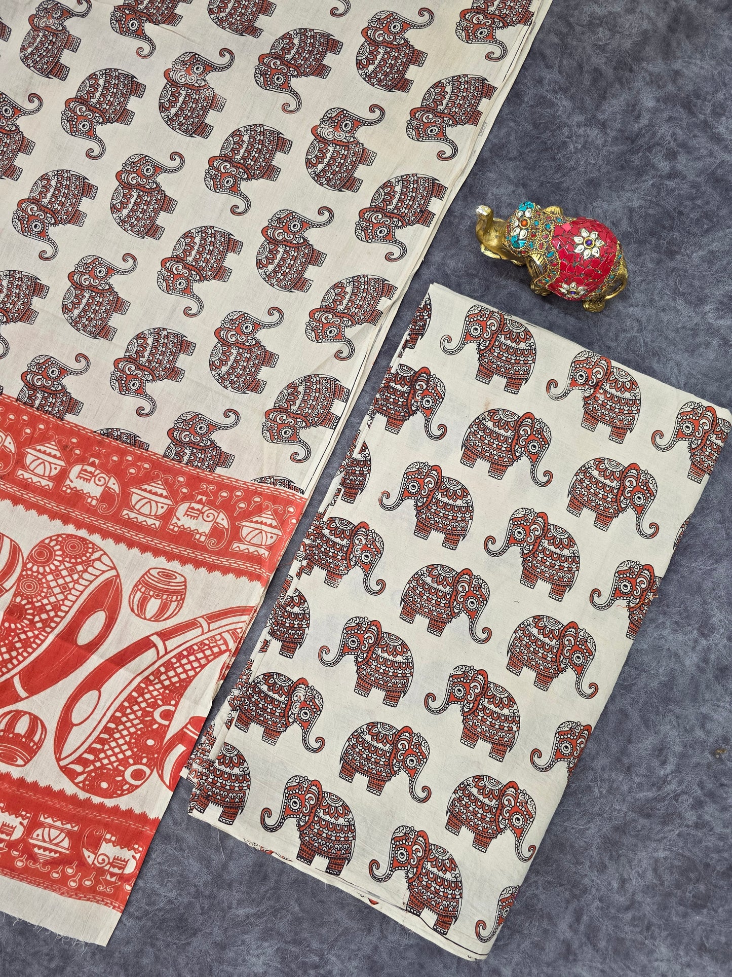 Pure Kalamkari Cotton Salwar Set (2.5 Metres) - Ak346