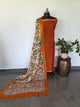 Fusion Narayanapet with handcrafted chennuri silk kalamkari duppatta  - NA516