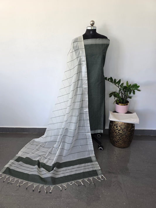 Mangalagiri cotton set with zari border - MAA18