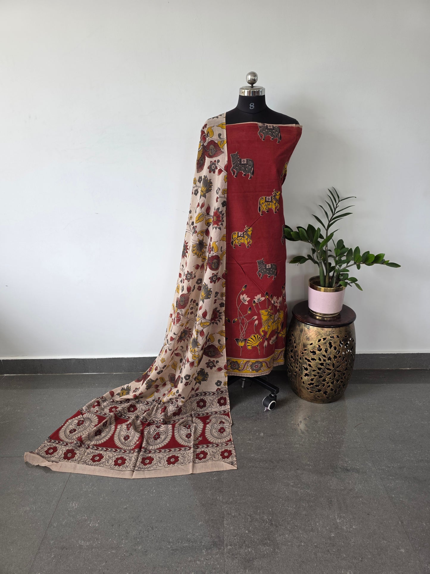 Authentic pure kalamkari cotton set - AK25