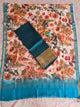 Handloom mangalagiri silk top with pure mangalagiri digital silk shawl - ML33