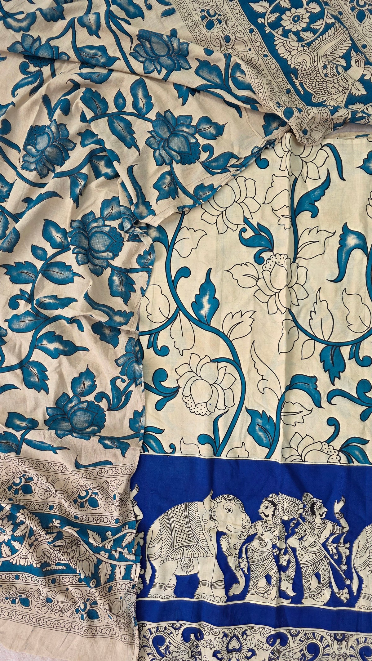 Handcrafted pure kalamkari cotton (2 pcs) set -AK568