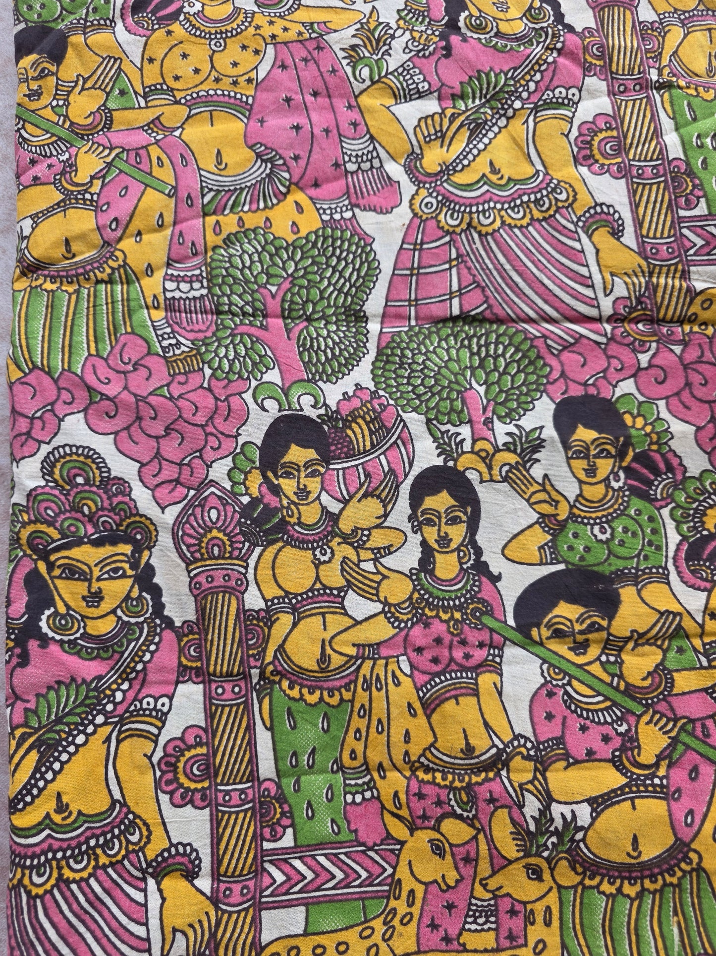 Pure kalamkari cotton running material (1 meter)- KM56