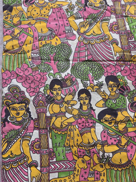 Pure kalamkari cotton running material (1 meter)- KM56