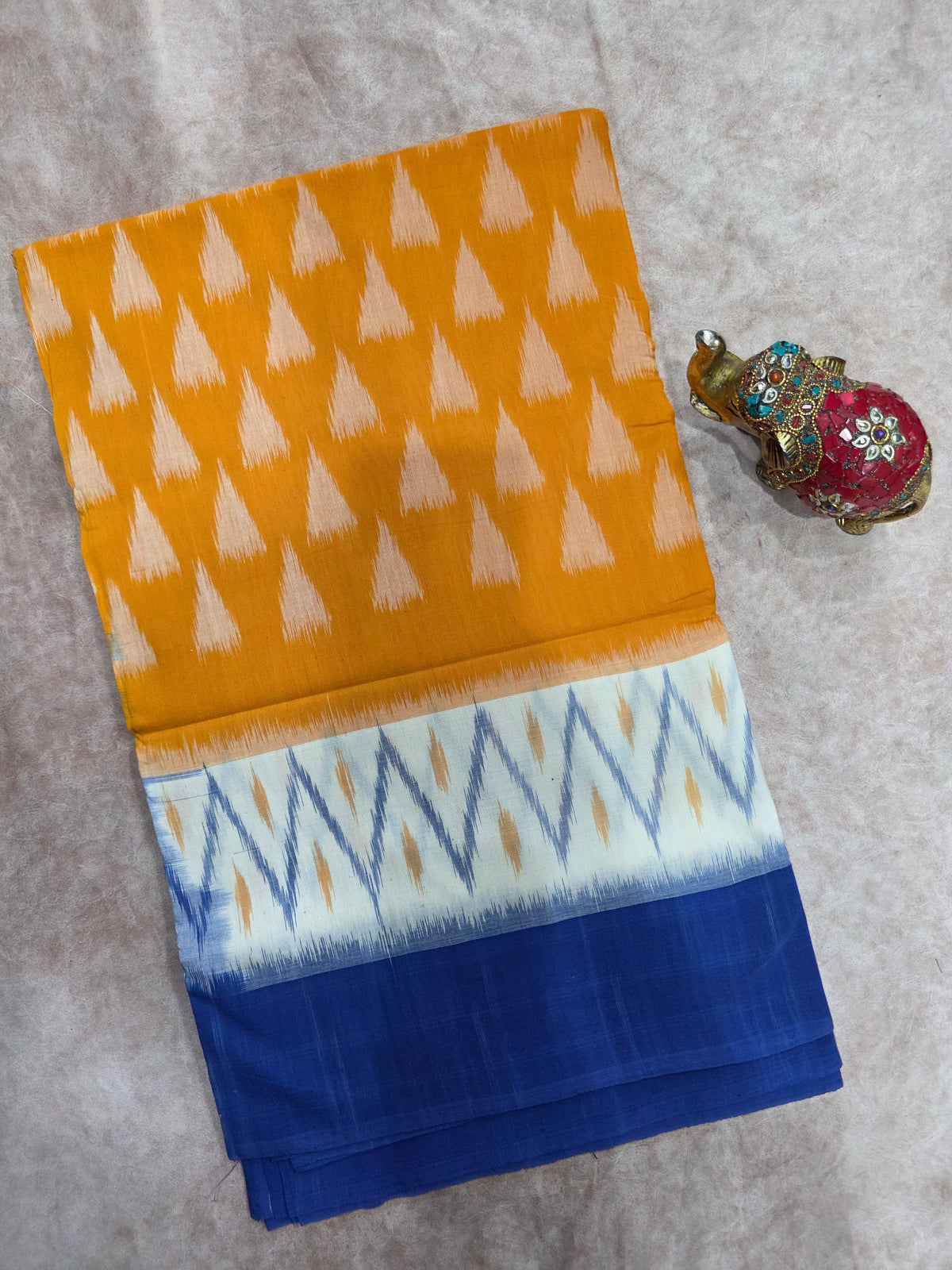 Handloom ikkat soft cotton saree - WW231