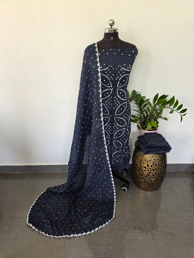 Handcrafted bandhani cotton set -B82