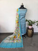 Handloom Mangalagiri silk top with digital mangalagiri silk shawl -RV209