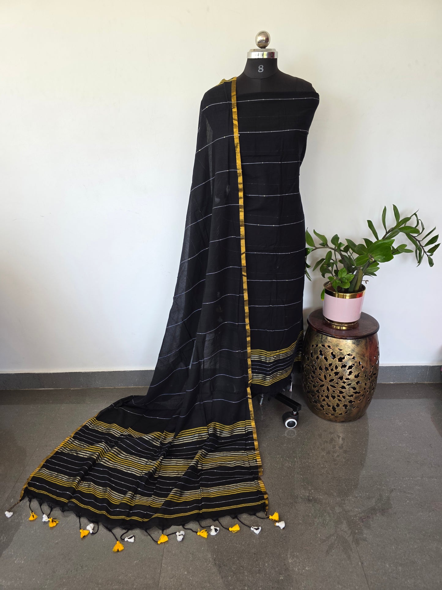 Premium mul khadi sequence work set - MUL333
