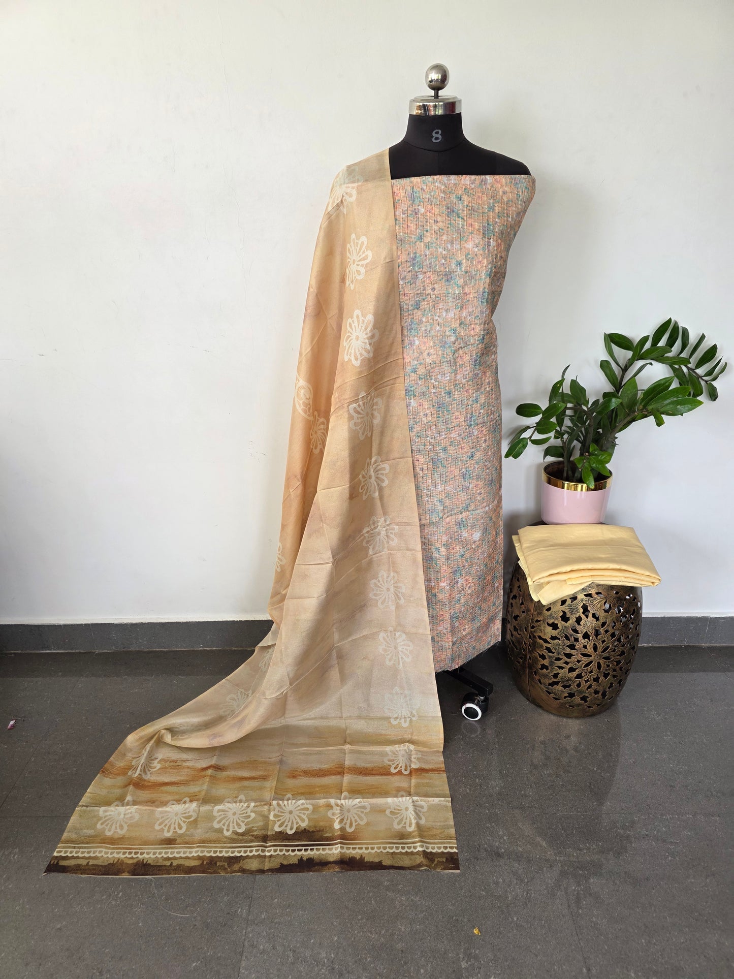 Fancy tussar silk set - CLA409