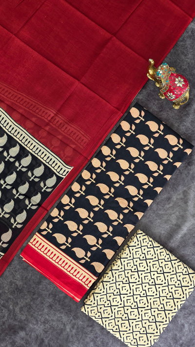 Handblock jaipuri pure cotton set -JA917