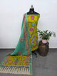 Kalahasthi Handcrafted Penkalamkari bangalore silk set -KH257