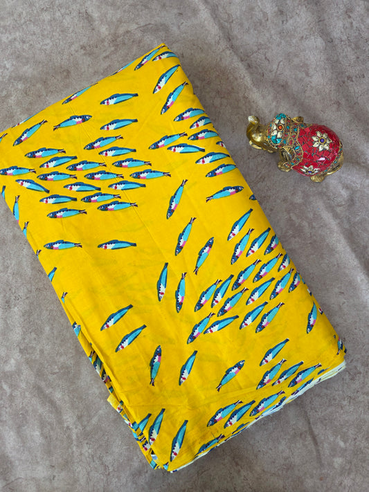 Jaipuri pure cotton running material (0.5 mtrs)-JA515