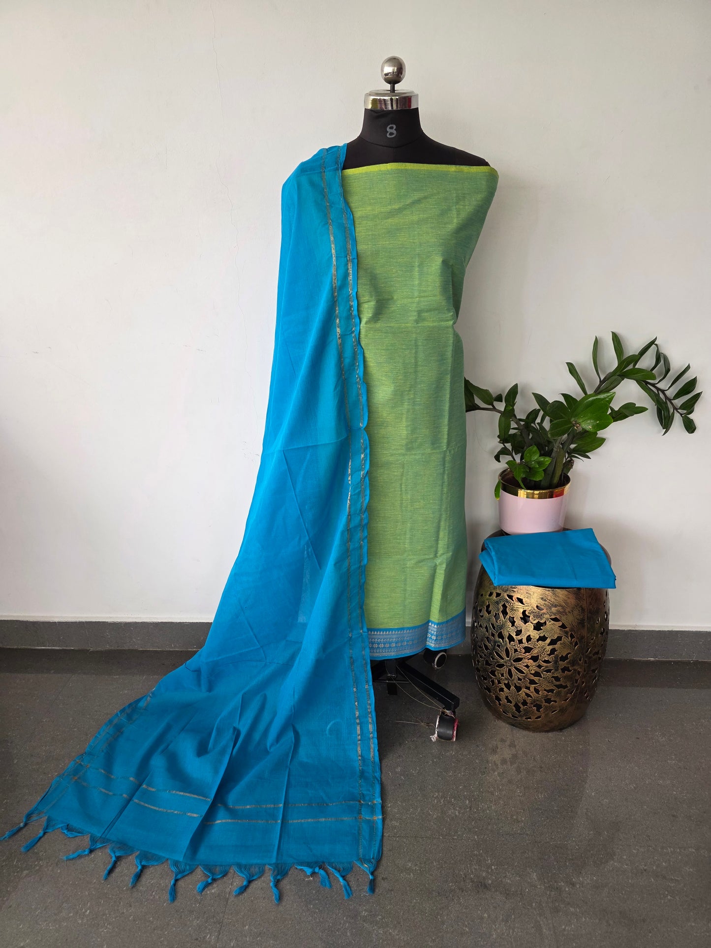 Pure south cotton with kanchi border set - HA60