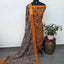 Mangalagiri kalamkari fusion gap border silk set-AK559