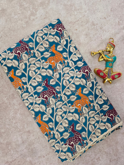 Pure kalamkari cotton running material - DK100