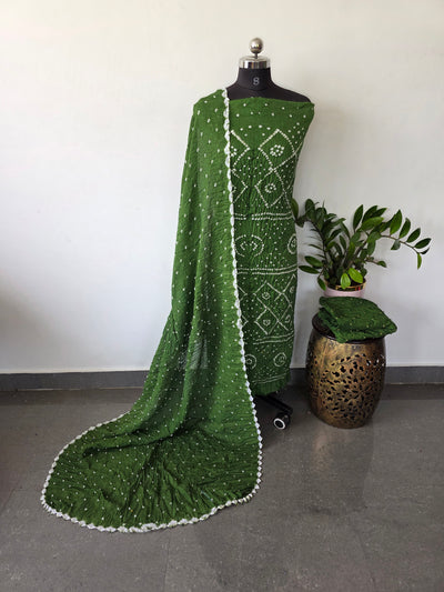 Handcrafted bandhani cotton set -B59
