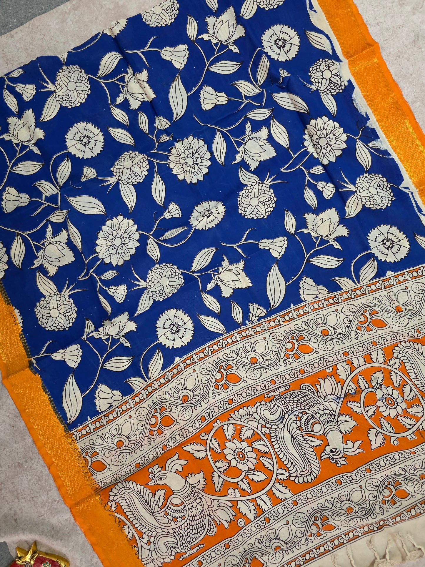 Pure chennuri kalamkari silk duppatta  - KAA14