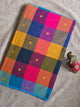 Madras kattam prewashed with butta weave fabric (4 inches*4 inches) -MD152