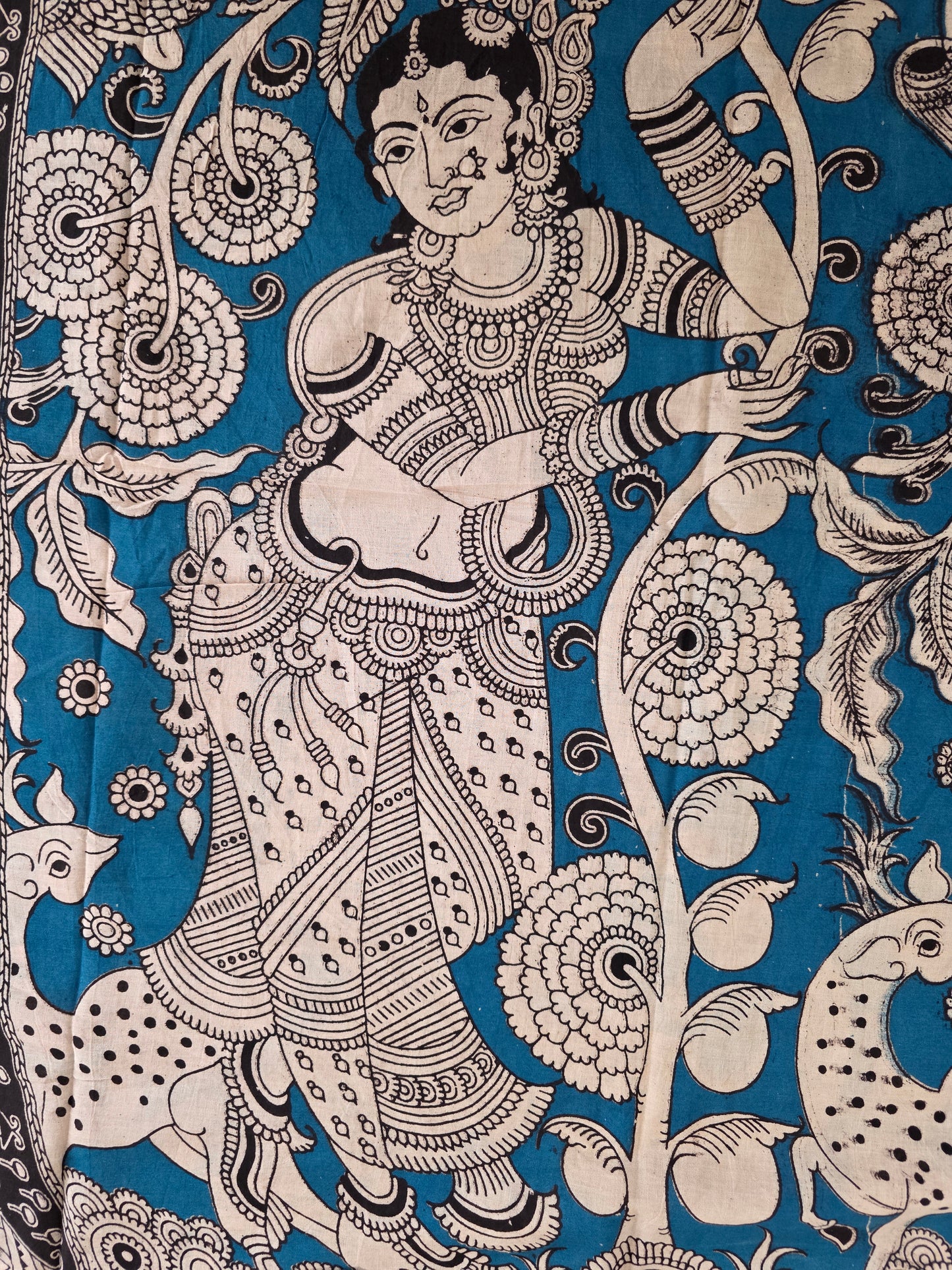 Pure Kalamkari Cotton Salwar Set (2.50 Metres) - Ak363