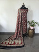 Kalahasthi Kalamkari-inspired Assam silk set - AS129