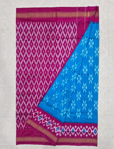 Handloom Mulberry pure Ikkat pattu saree- WW591