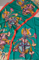 Handcrafted Kalahasthi Penkalamkari bangalore silk set - KH91