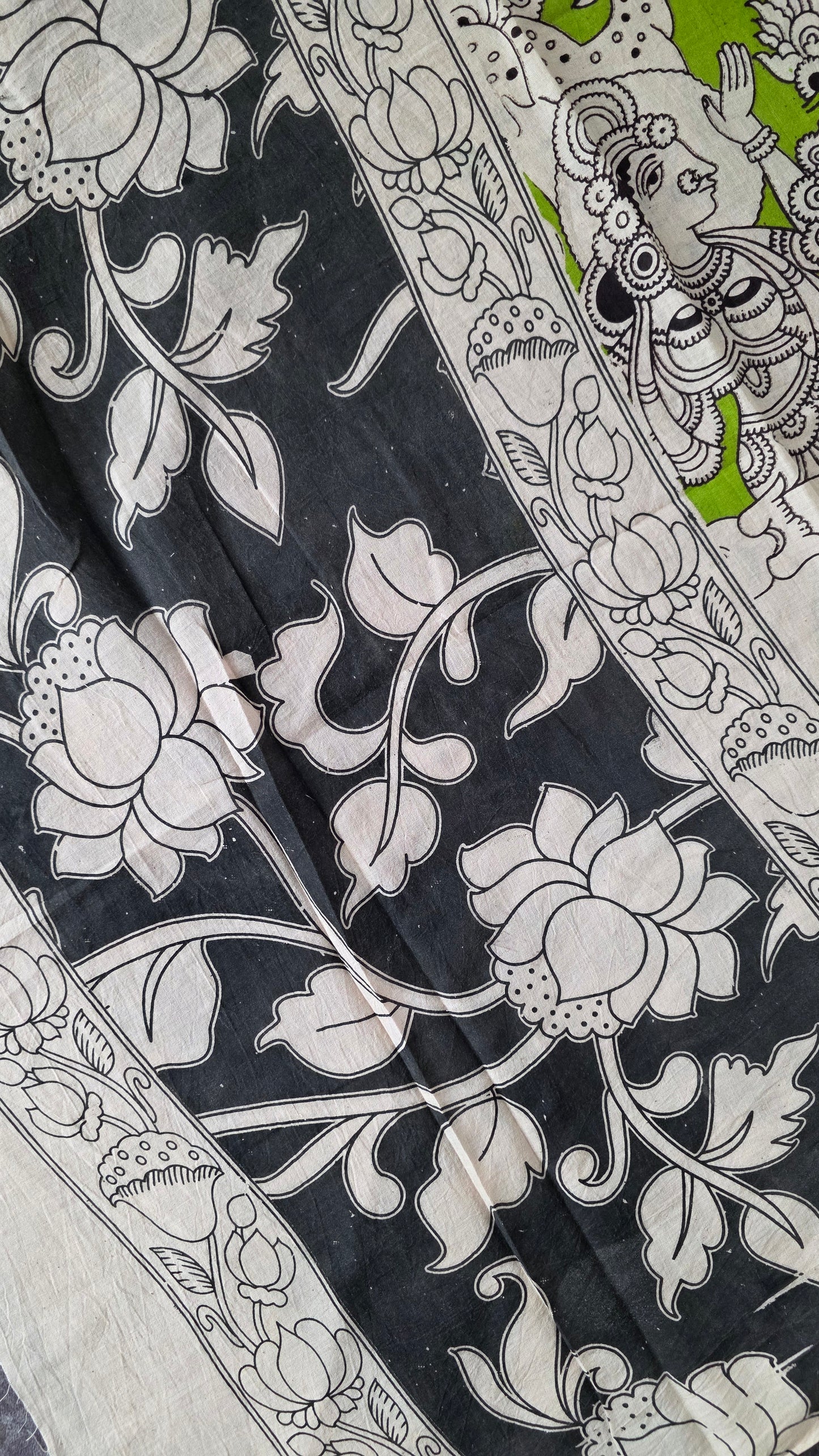Pure Kalamkari Cotton Salwar Set (2.5 Metres) - Ak372