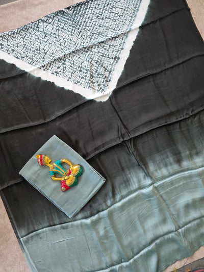 Handcrafted shibori Modal satin silk set - SM10