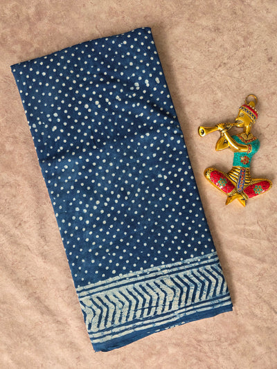 Handblock Jaipuri pure cotton saree - JA505