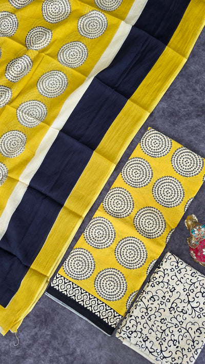 Handblock jaipuri pure cotton set -JA912