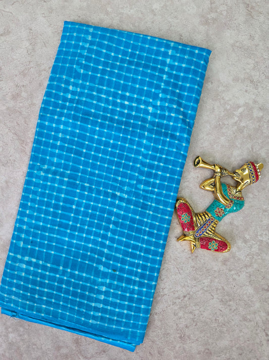 Handblock Jaipuri pure cotton saree - JA535