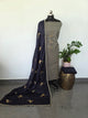 Flamingo embroidery pure cotton set (blue) - BA375