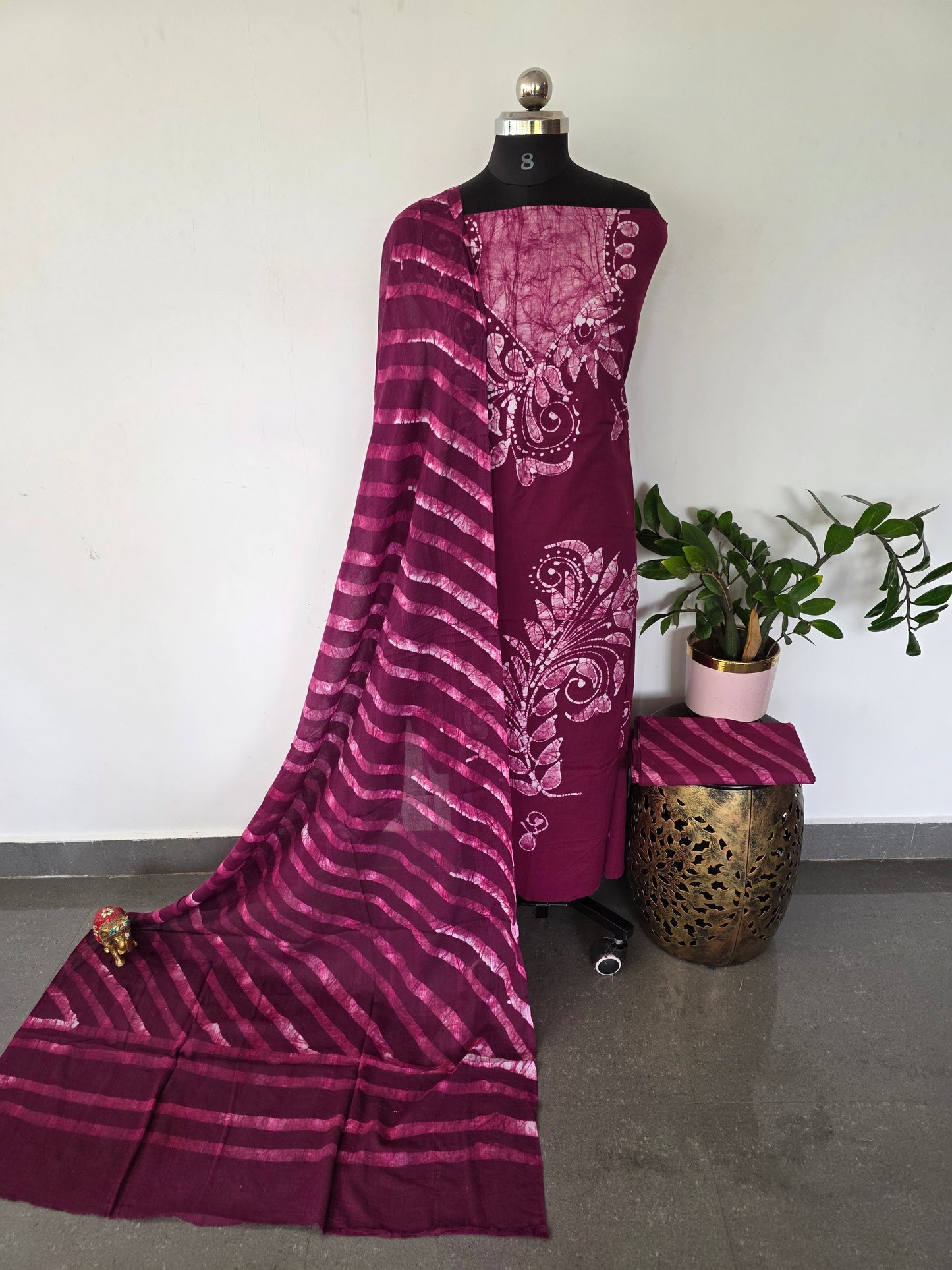 Handcrafted Batik cotton salwar set - BS48
