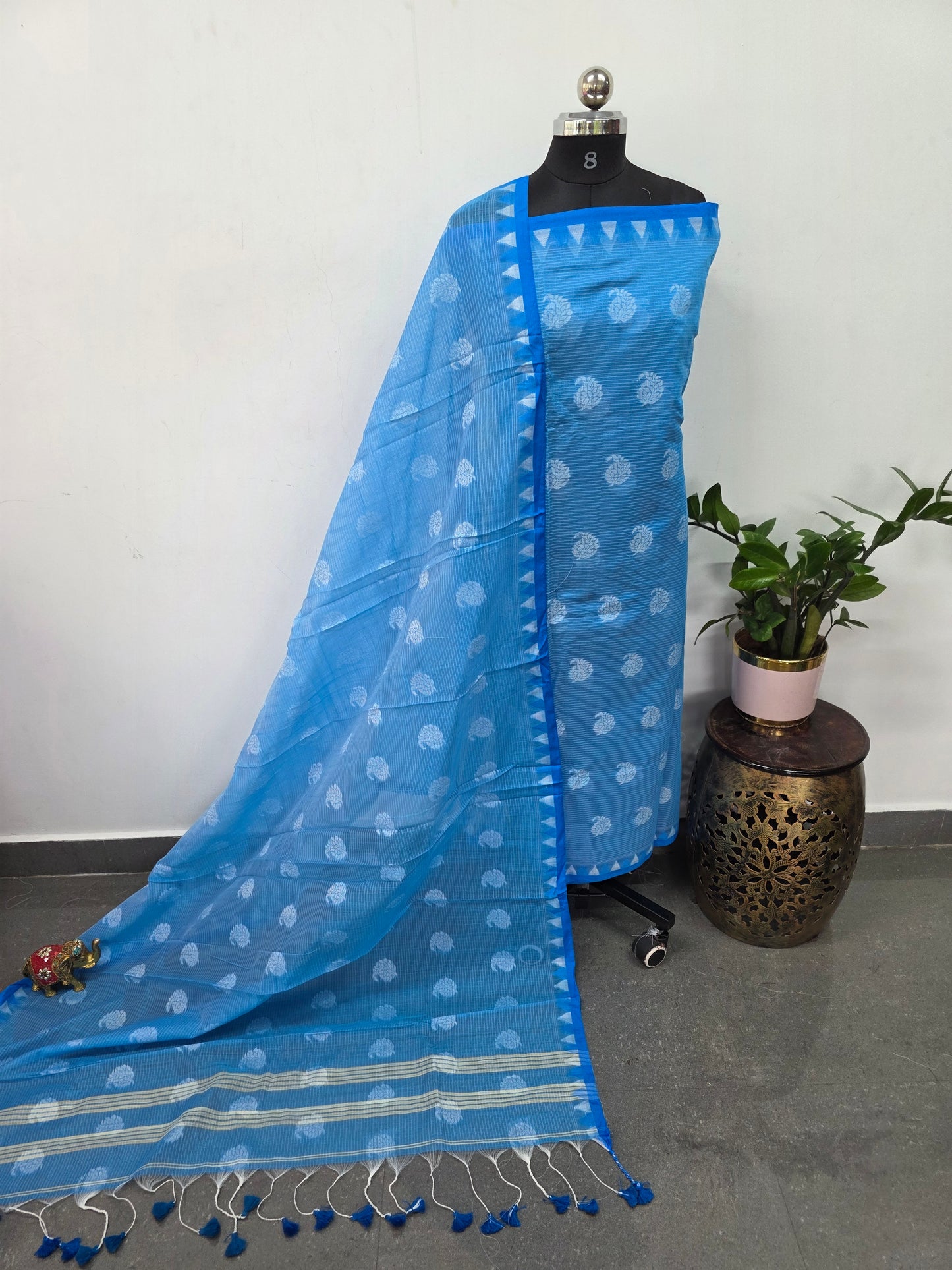 Premium Silk cotton jamdhani set - AV311