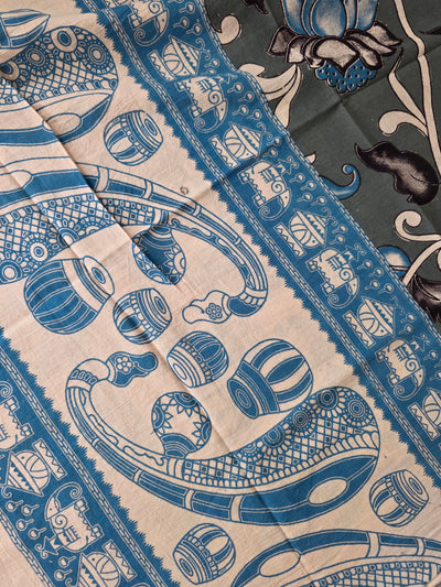 Pure Kalamkari Cotton Salwar Set (2.5 Metres) - Ak349