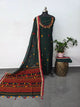 Handcrafted embroidery work bhujodi cotton salwar set (3 pc set) - BB385