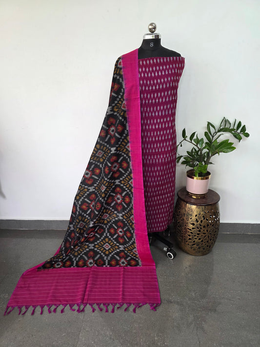 Handloom Mercerised ikkat cotton salwar set - KK203