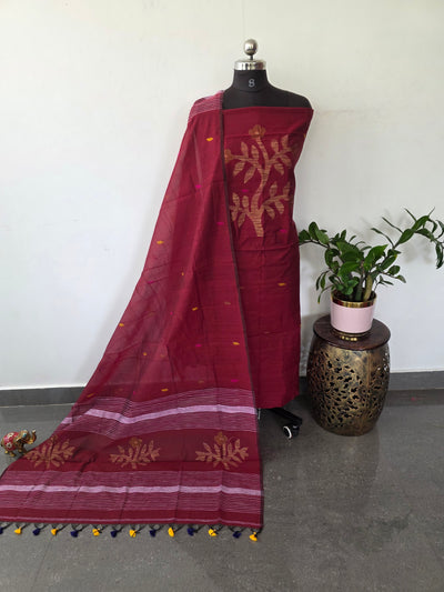 Semi muslin jamdhani salwar set - JMM481