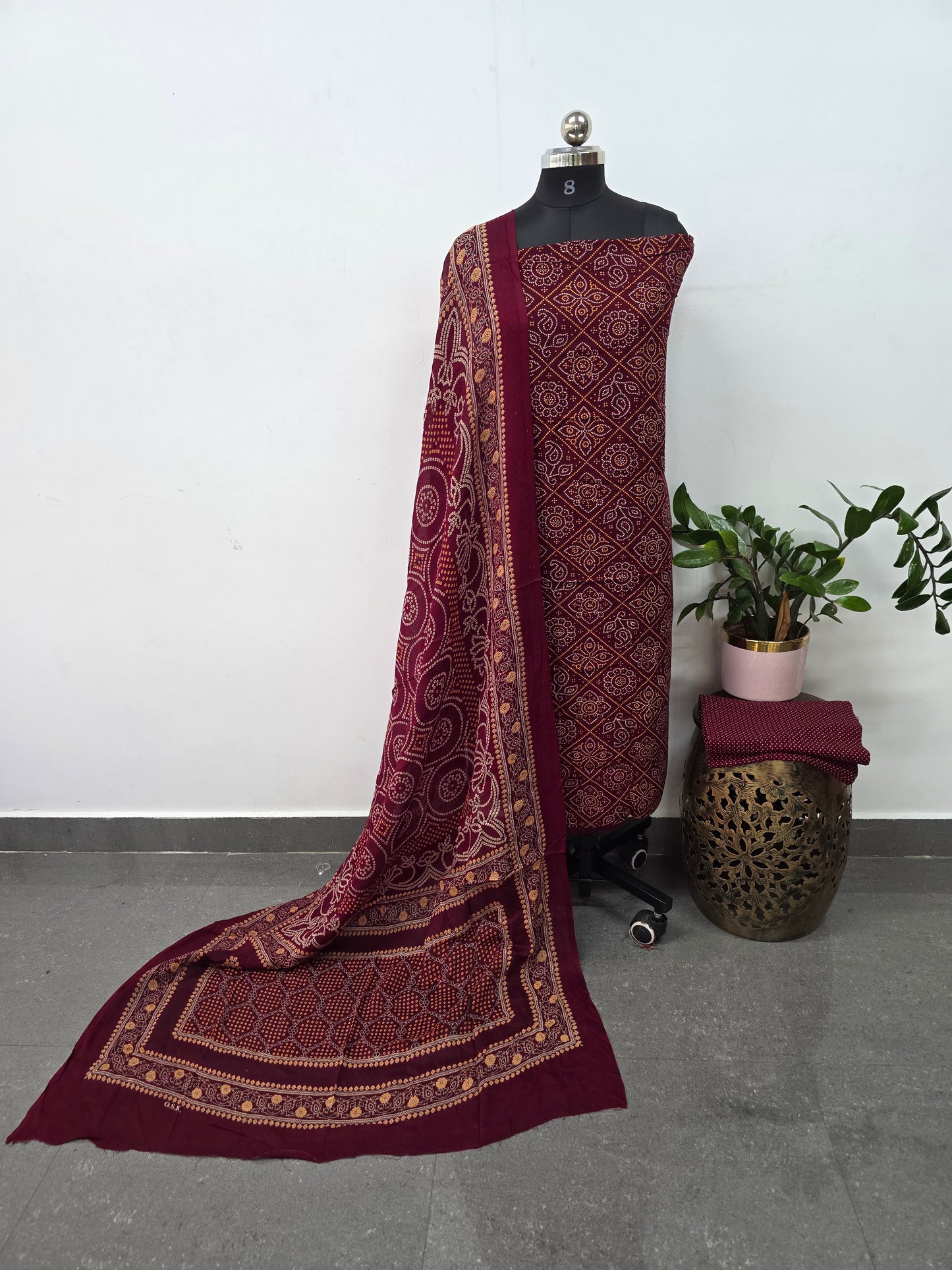 Ajrakh rayon cotton set - VZ58