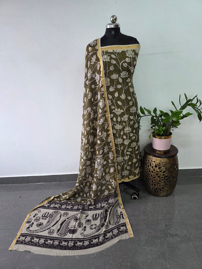 Handcrafted kota kalamkari set (2 pc set) - AK316