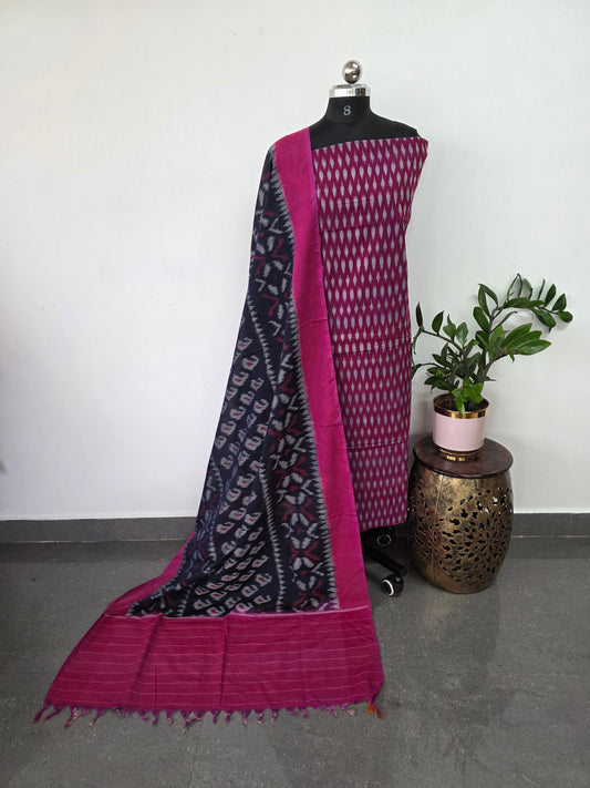 Handloom Mercerised ikkat cotton salwar set - KK197