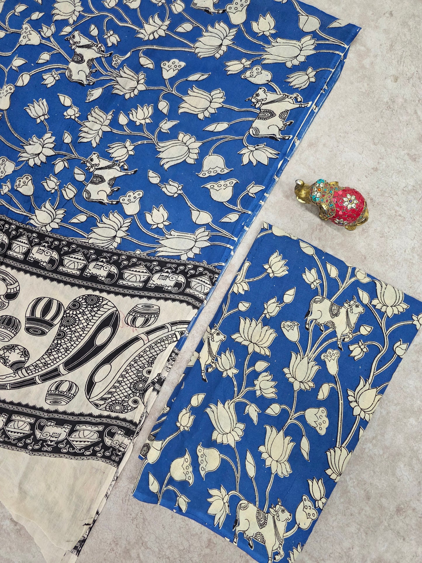 Pure Kalamkari Cotton Salwar Set (2.5 Metres) - Ak342