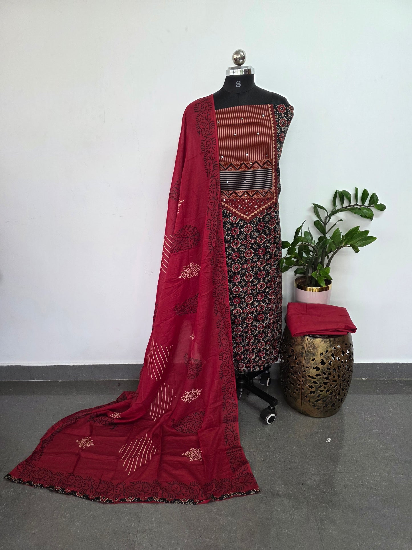 Ajrakh cotton set - BA269