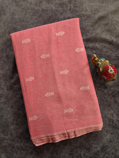 Prewashed fish jamdhani south cotton running material- HRM382