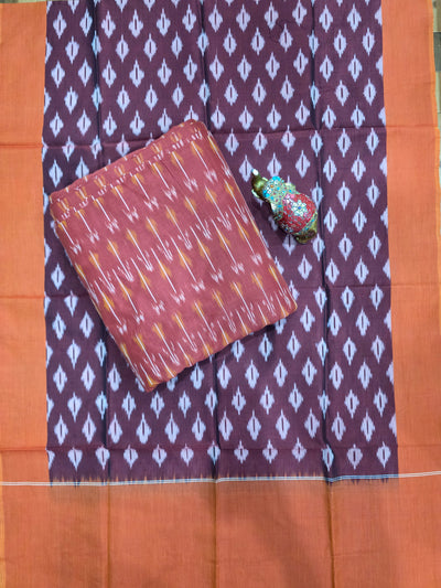 Handloom Mercerised ikkat cotton salwar set -WW614