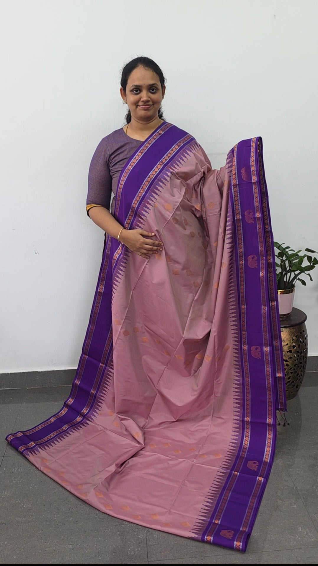 Gadwal semi soft silk saree - GS68