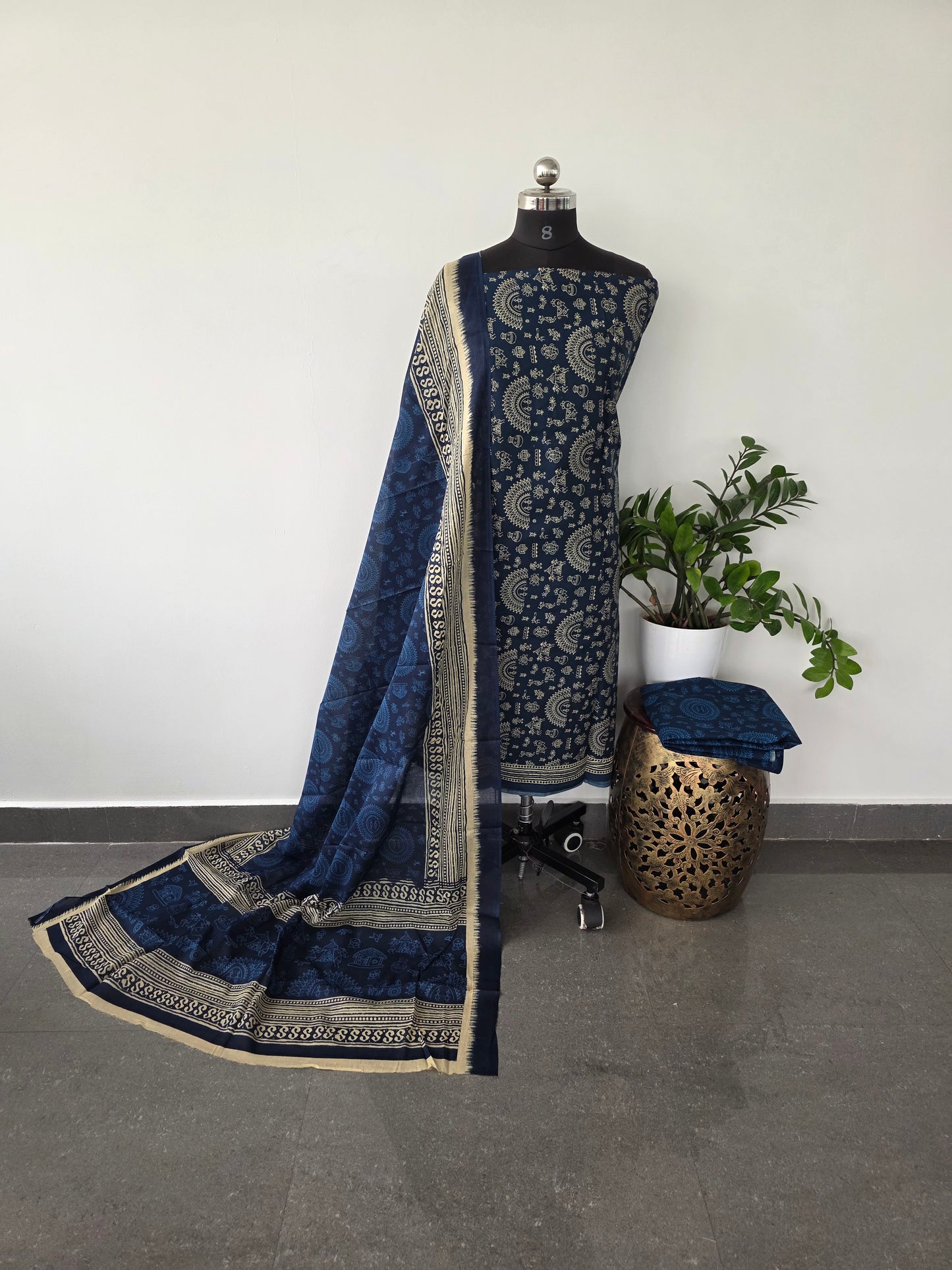 Warli cotton salwar set - CLA284