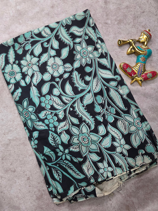 Pure chennuri silk kalamkari running material (0.5 meter)- RV292
