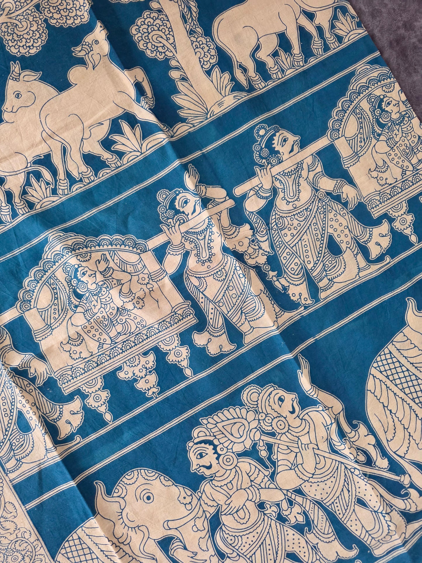 Pure Kalamkari Cotton Salwar Set (2.5 Metres) - Ak369